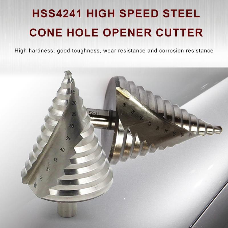 110mm Cone Hole HSS Titanium Coated Step Drill Bit Drilling Power Tools HSS 6-60mm Steel Metal Hole Cutter dropshipping - ebowsos