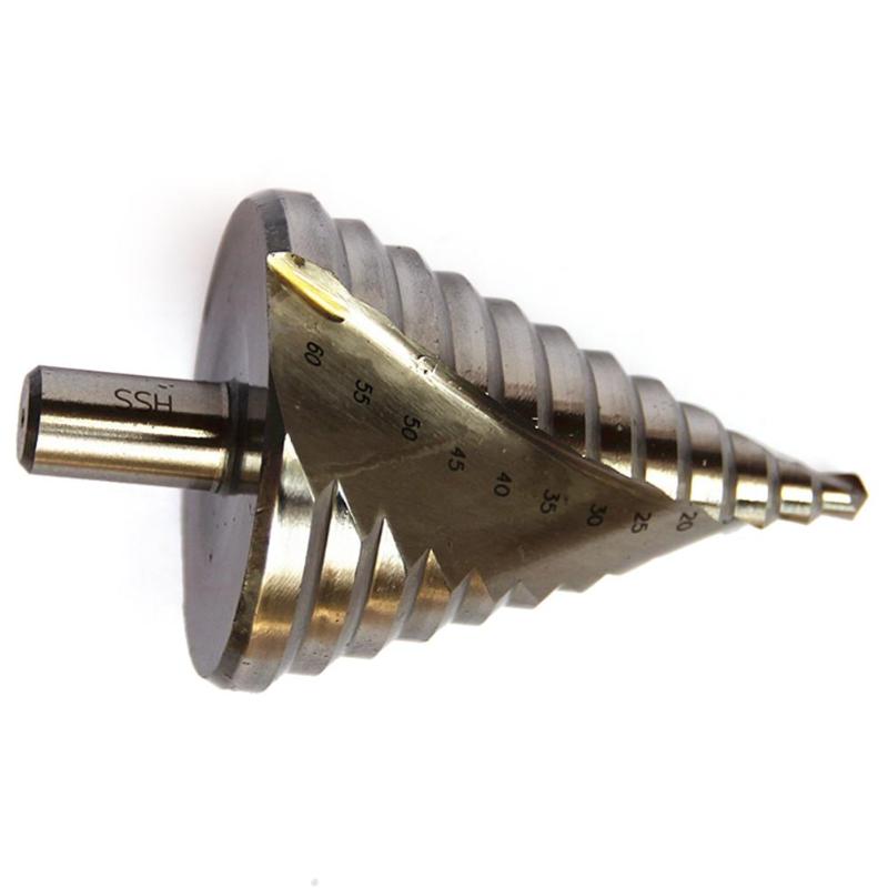 110mm Cone Hole HSS Titanium Coated Step Drill Bit Drilling Power Tools HSS 6-60mm Steel Metal Hole Cutter dropshipping - ebowsos