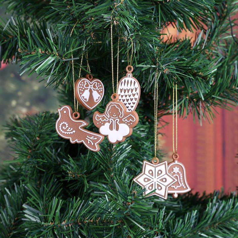 11pcs Christmas Tree Decorations Silicone Hanging Ornaments Bell Pendant - ebowsos