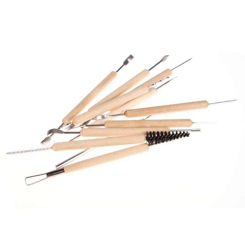 11pcs Clay Sculpting Set Wax Carving Pottery Tools Shapers Polymer Modeling - ebowsos