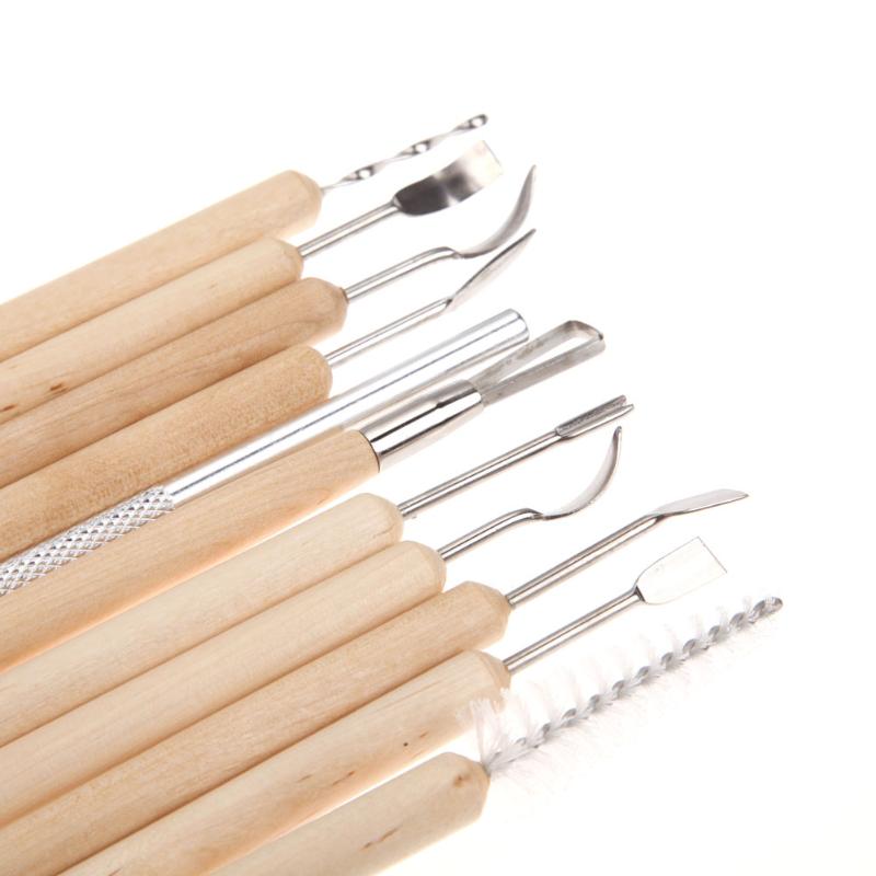 11pcs Clay Sculpting Set Wax Carving Pottery Tools Shapers Polymer Modeling - ebowsos