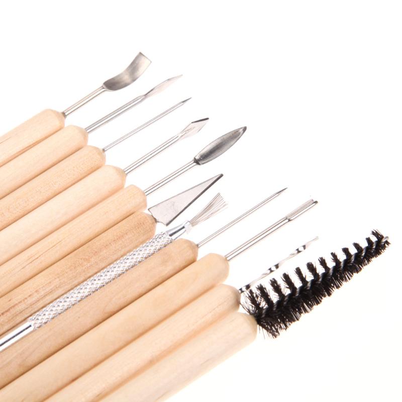 11pcs Clay Sculpting Set Wax Carving Pottery Tools Shapers Polymer Modeling - ebowsos