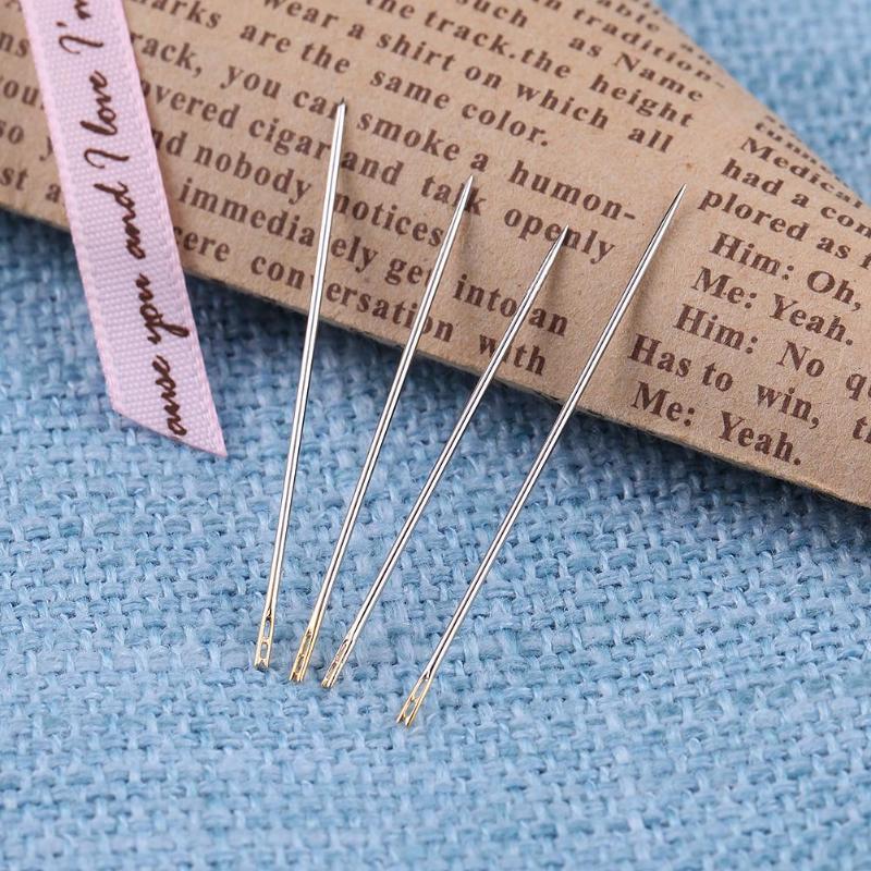 12 PCS DIY Household Sewing Self-threading Needles Diy Handmade Elderly Blind Needle 36mm 38mm 42mm Sewing Tools Needlework - ebowsos