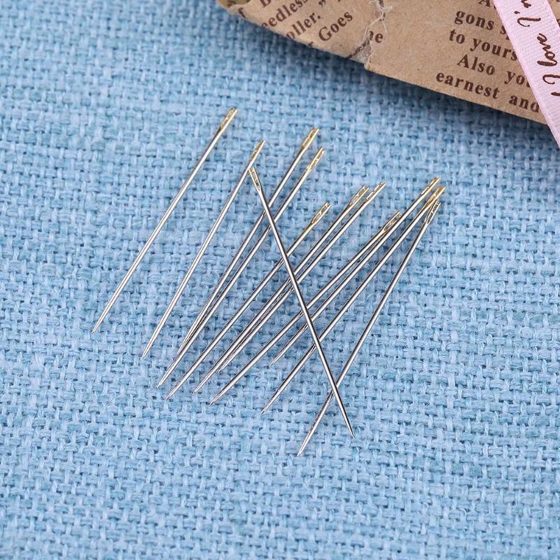 12 PCS DIY Household Sewing Self-threading Needles Diy Handmade Elderly Blind Needle 36mm 38mm 42mm Sewing Tools Needlework - ebowsos