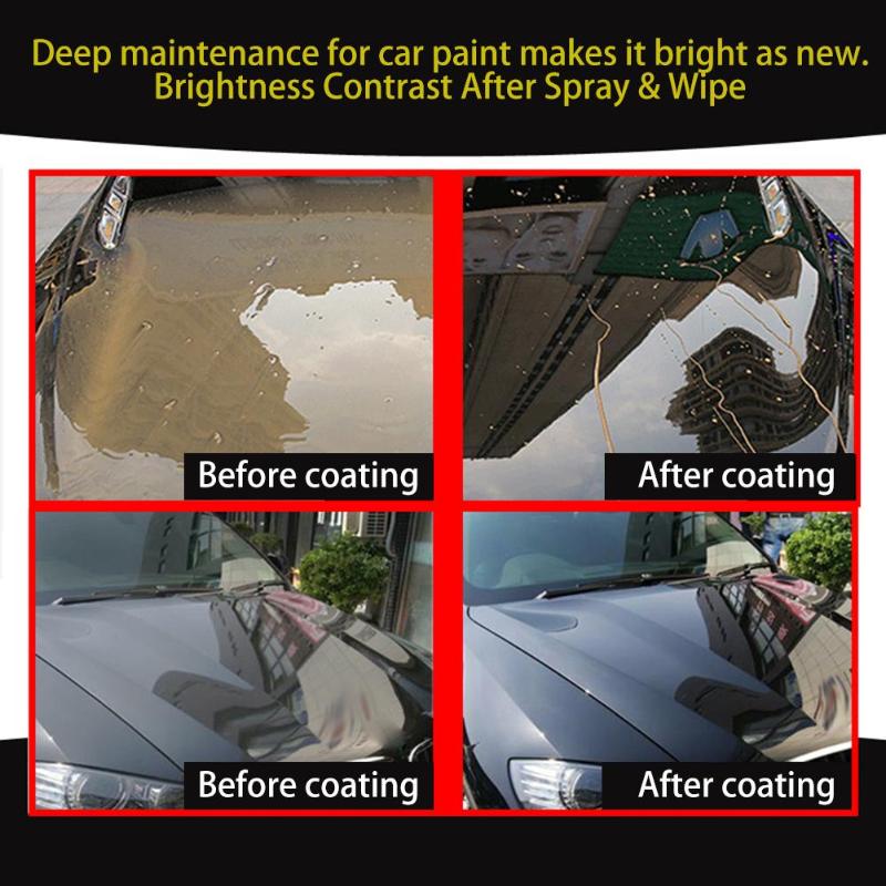 120mL Hydrophobic Car Wax Liquid Glass Ceramic Coating Polish Paint Care Automotive Glass Mirrors  Paint Cleaner Auto Car Tools - ebowsos