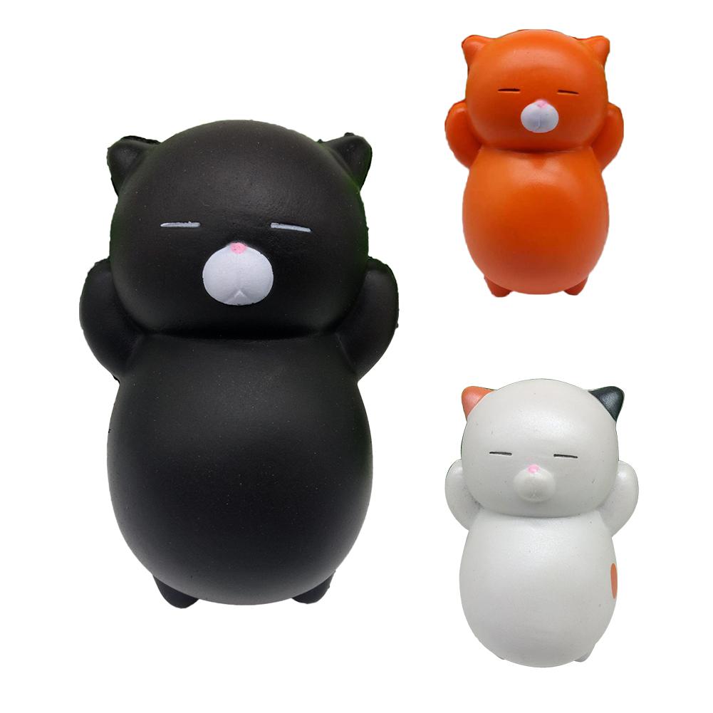 12CM Sleeping Cat Scented Mochi Squishy Charm Slow Rising Antistress Squeeze Toy Charm Squishy Slow Rising Phone Strap-ebowsos