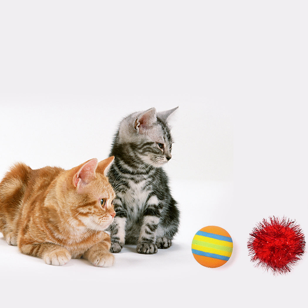 12PCS Cat Toy Set Interactive Funny Cat Training Toy Pet Ball Toy Mouse Toy Pet Interactive Supplies Many Colors-ebowsos