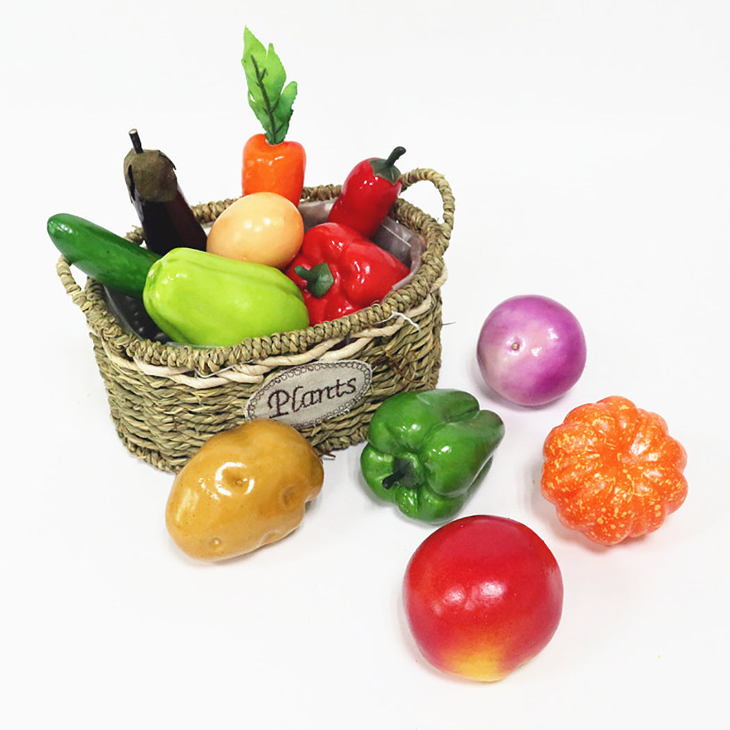 12PCS Lifelike Artificial Vegetables Multifunctional Fake Vegetables Photography Props Home Decoration Supplies Windows Display-ebowsos