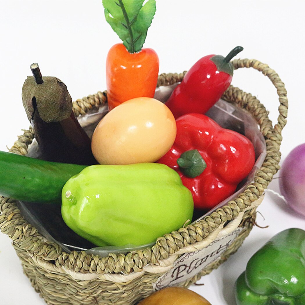 12PCS Lifelike Artificial Vegetables Multifunctional Fake Vegetables Photography Props Home Decoration Supplies Windows Display-ebowsos