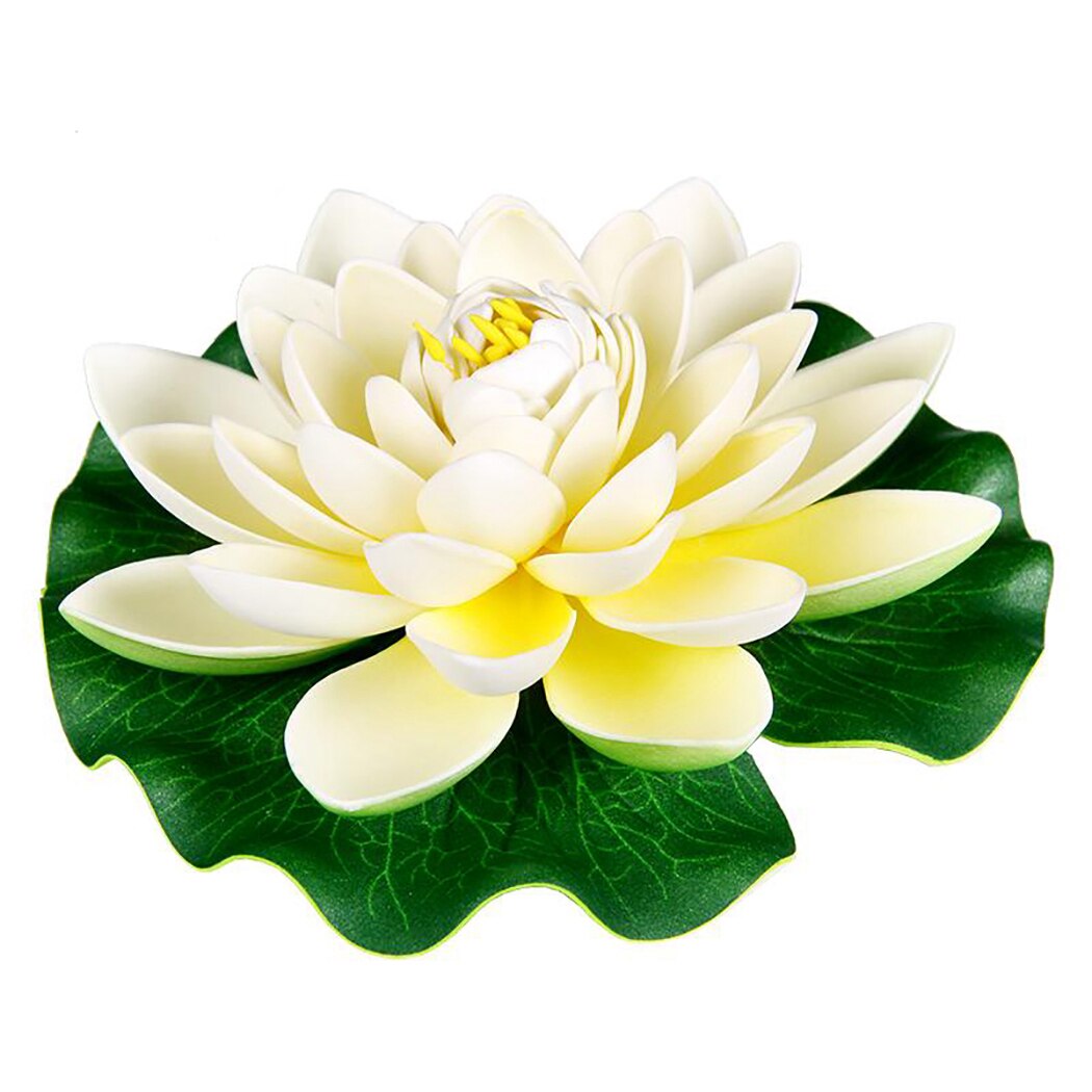 12PCS Simulation Lotus Water Lily Artificial Lotus Flower Creative Fake Flower Floating Flower For Pond Home Garden Decoration-ebowsos