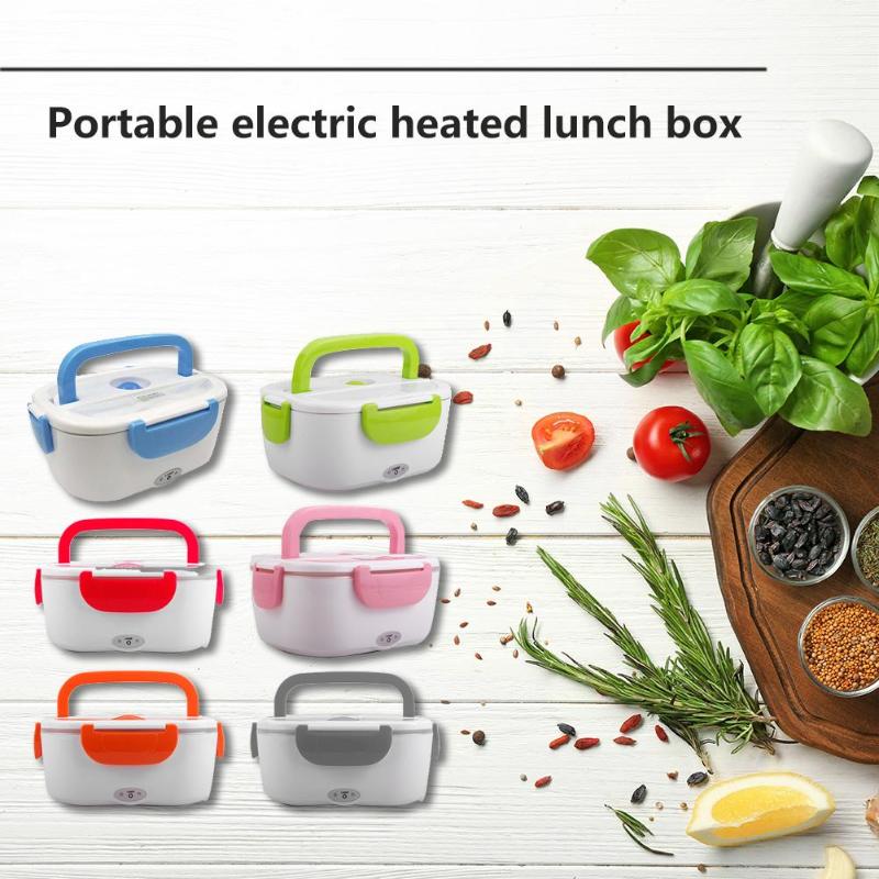 12V/24V/230V Food Container Lunchbox PTC Heating Electric Lunch Box Rice Warmer for Office School Food Fresh Keep Boxes Accs - ebowsos