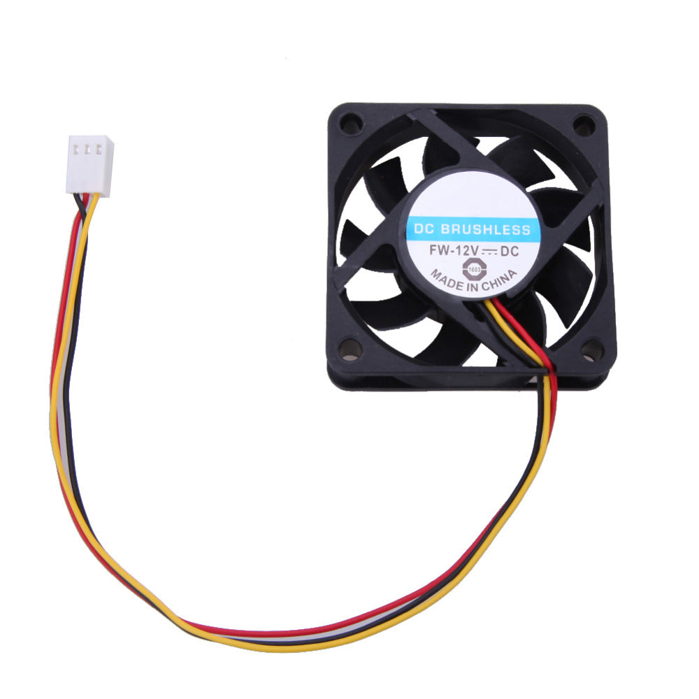 12V DC 6cm PC Cooling Fan Portable Computer Cooler Fan Ball Bearing 3 Pin Connector P4 Cooling Fan - ebowsos