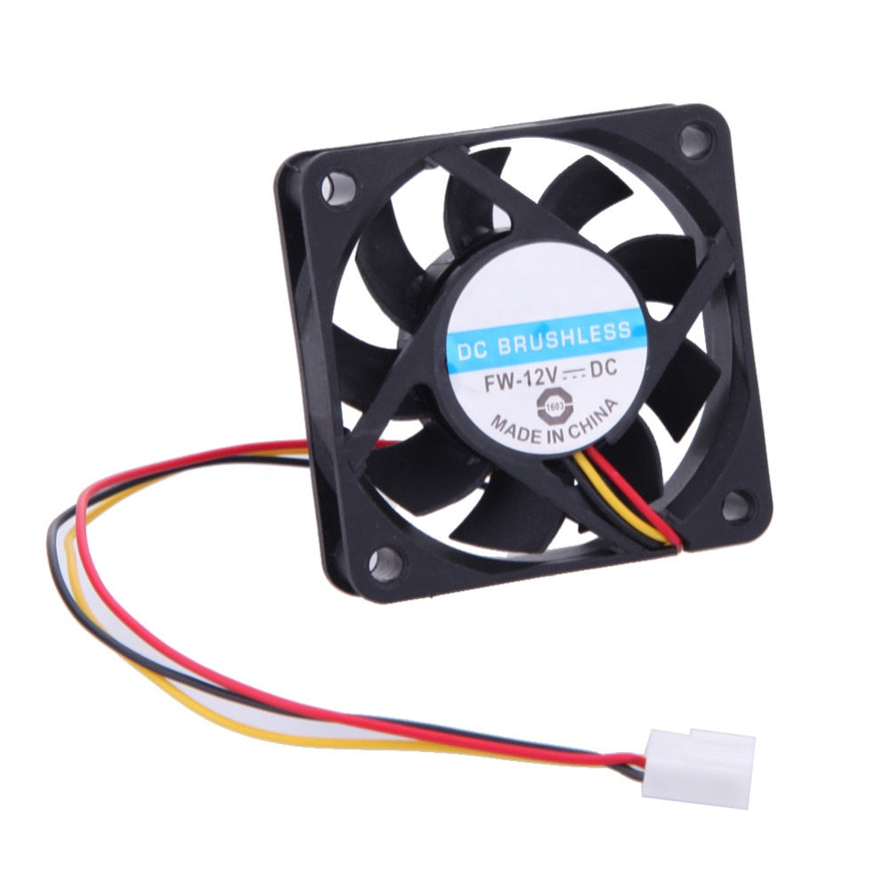 12V DC 6cm PC Cooling Fan Portable Computer Cooler Fan Ball Bearing 3 Pin Connector P4 Cooling Fan - ebowsos