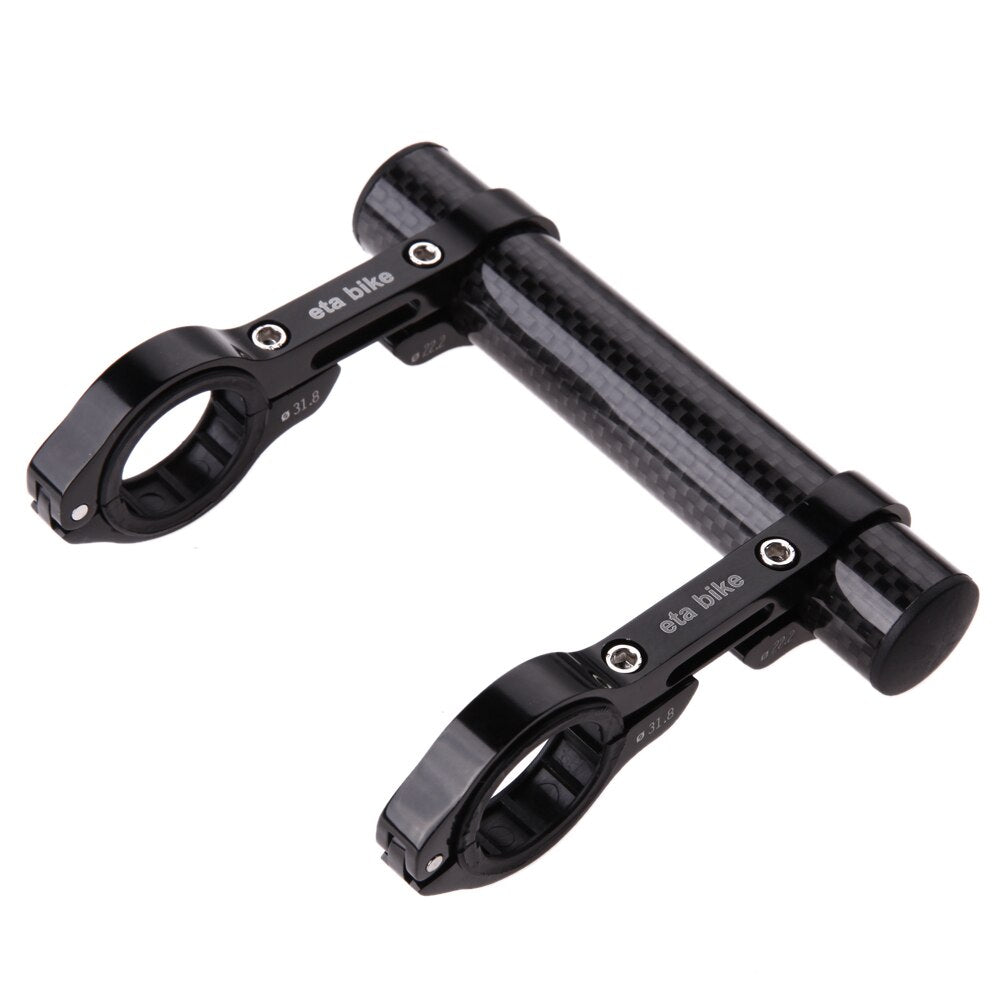 12cm Bicycle Computer Phone Mount Bracket Stand Carbon Fiber Bike Handlebar Extender Extension Light Holder Bicycle Accessories-ebowsos