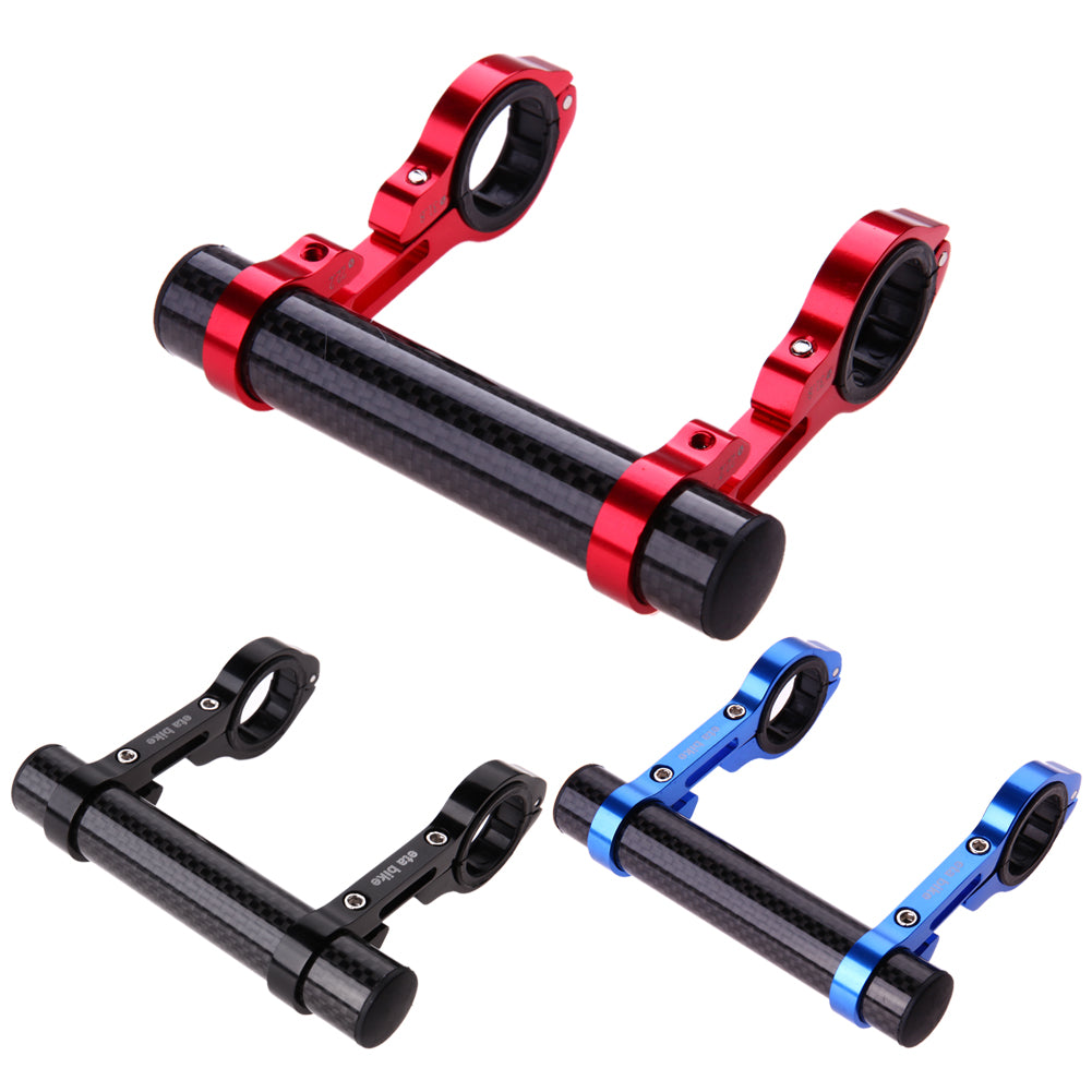 12cm Bicycle Computer Phone Mount Bracket Stand Carbon Fiber Bike Handlebar Extender Extension Light Holder Bicycle Accessories-ebowsos