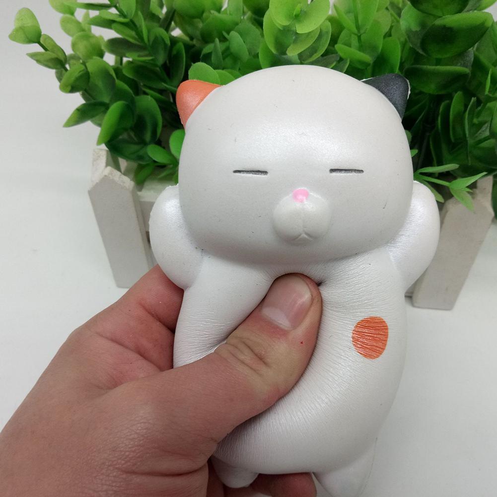 12cm Cat Squeeze Toy Cute Lazy Sleeping Cat Slow Rising Squeeze Toy Scented Charm Soft Press Toys Gifts Three Color-ebowsos