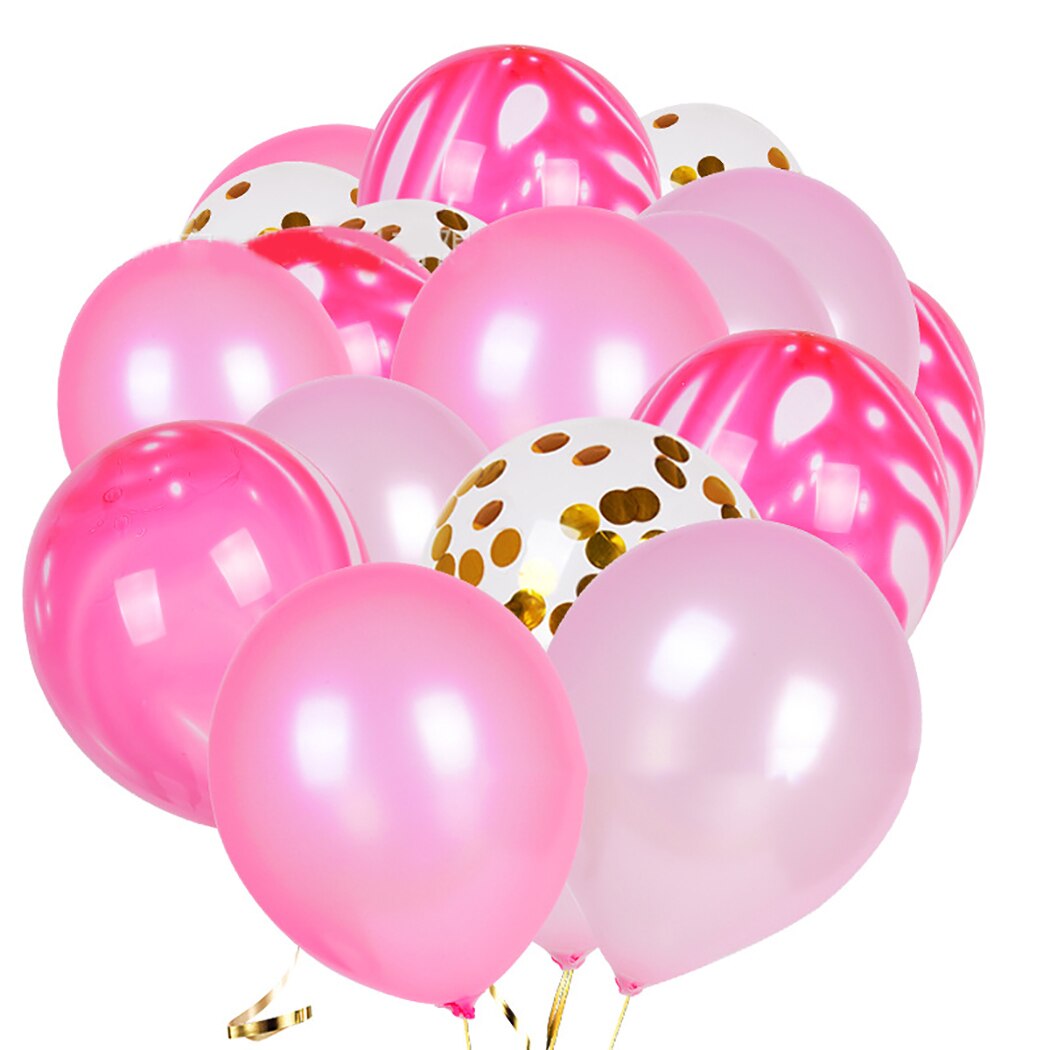 12in Pet Dog Birthday Party Sequins Latex Balloon Set 5 Gold Sequin Ball+5 Powder Agate Ball+5 Deep Pink Ball+5 Light Pink Ball-ebowsos