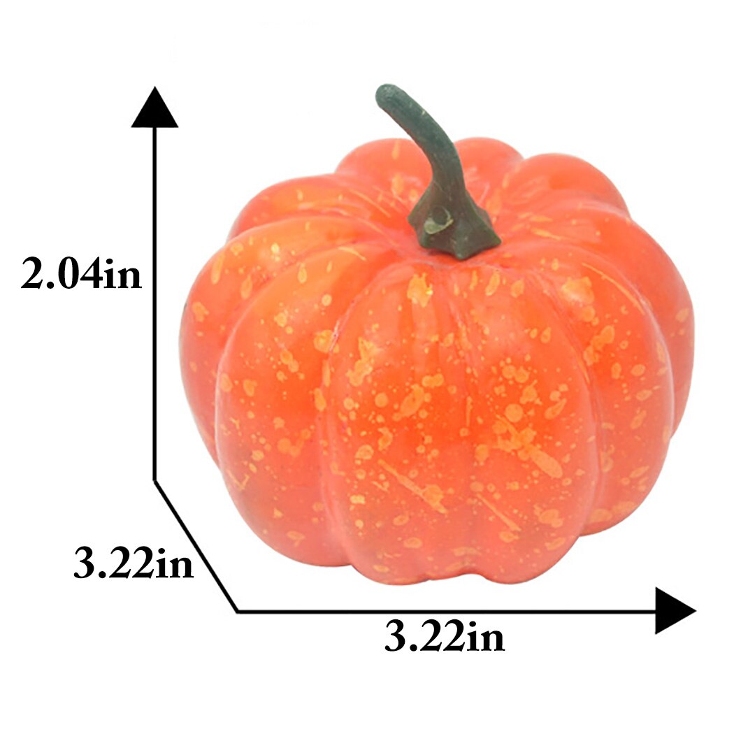 12pcs Funny Halloween Pumpkin Lifelike Artificial Pumpkin Photo Prop Foam Festival Halloween Party Garden Decor Ornament Craft-ebowsos