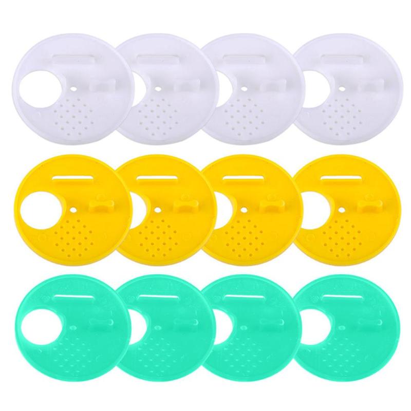 12pcs Plastic bee hive Door Beekeeping Accessories Beehives Nest Circular door Bee Tools Entrance Disc Apiculture equipement - ebowsos