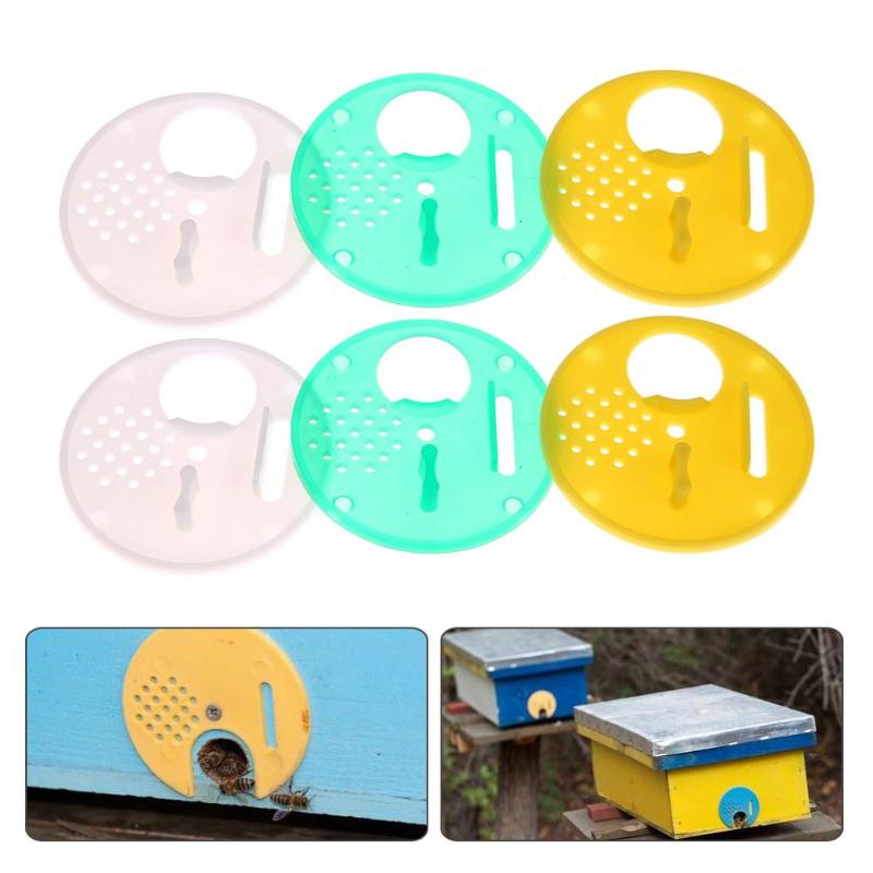 12pcs Plastic bee hive Door Beekeeping Accessories Beehives Nest Circular door Bee Tools Entrance Disc Apiculture equipement - ebowsos