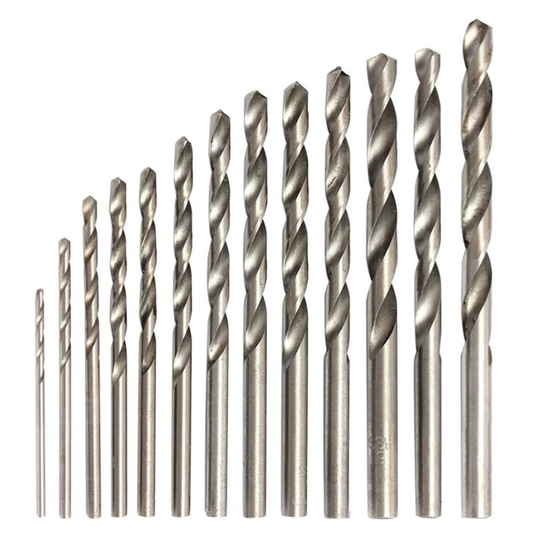 13pcs/set HSS Mini Twist Drill Bit Woodworking Metal Plastic Drill Bit Tool - ebowsos