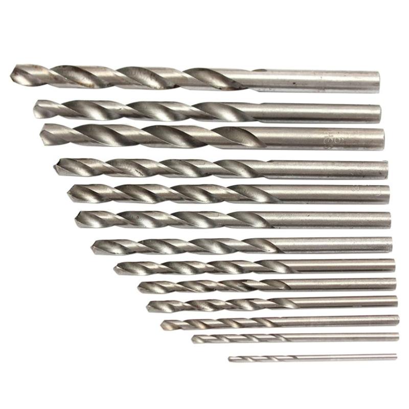 13pcs/set HSS Mini Twist Drill Bit Woodworking Metal Plastic Drill Bit Tool - ebowsos