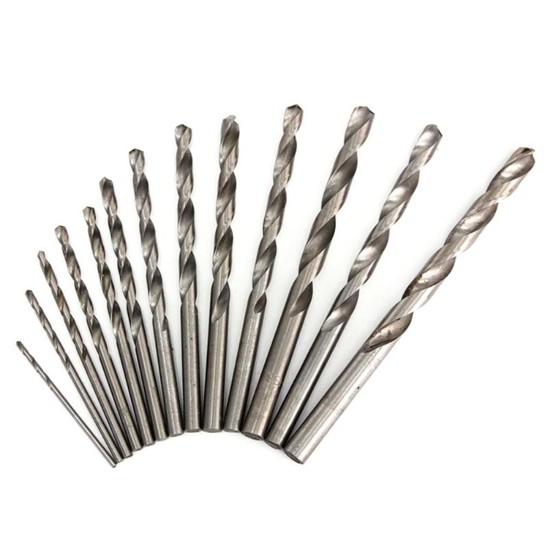 13pcs/set HSS Mini Twist Drill Bit Woodworking Metal Plastic Drill Bit Tool - ebowsos