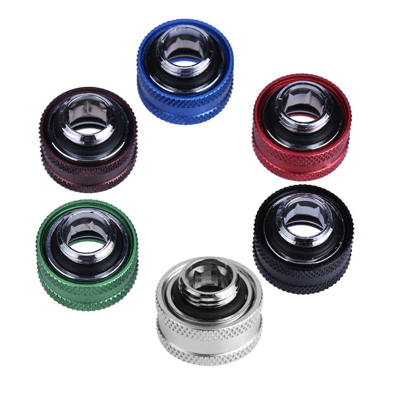 14mm Hard Tube Extended Connetor Fittings G1/4 Thread Rigid Tube Compression Fittings for PC Water Cooling System - ebowsos