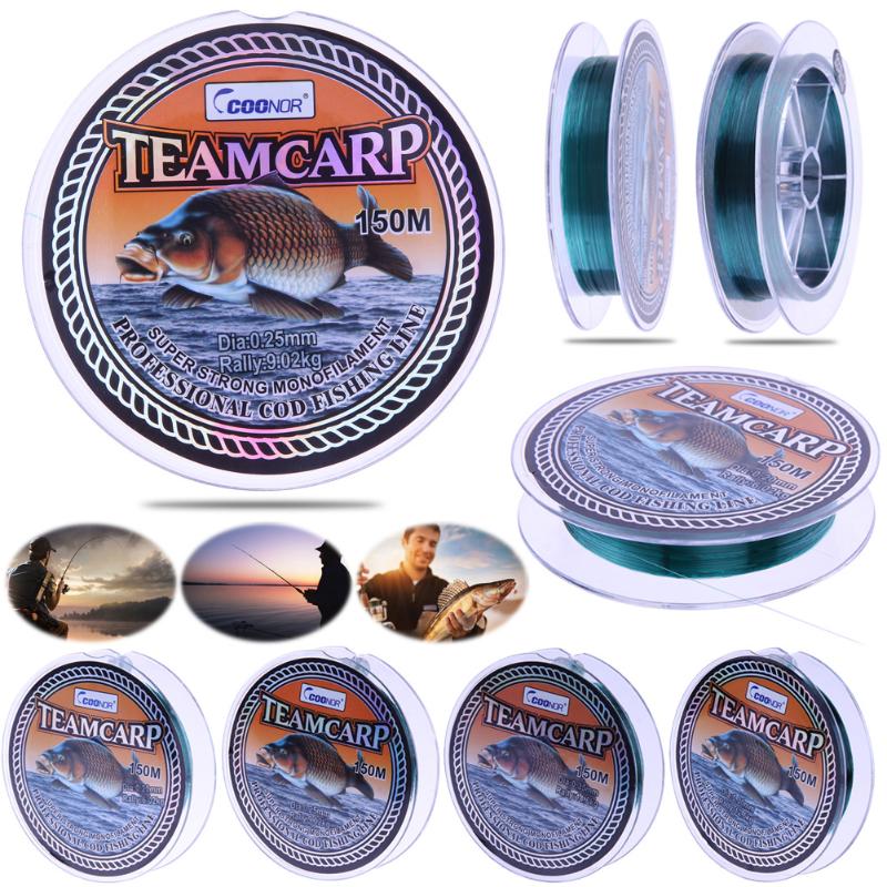 150M Fishing Lines Super Soft No Memory Carp Fishing Line Sink Line Carbon Fiber Line Fishing Tools 0.2/0.25/0.3/0.35mm-ebowsos