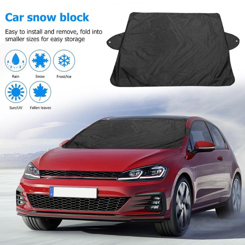 150x120cm Suction Cup Car Windscreen Snow Ice Shield Protector Front Rear Windshield Sun Shade Cover Car Windscreen Snow Shield - ebowsos