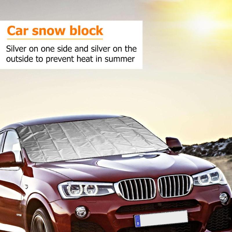 150x120cm Suction Cup Car Windscreen Snow Ice Shield Protector Front Rear Windshield Sun Shade Cover Car Windscreen Snow Shield - ebowsos