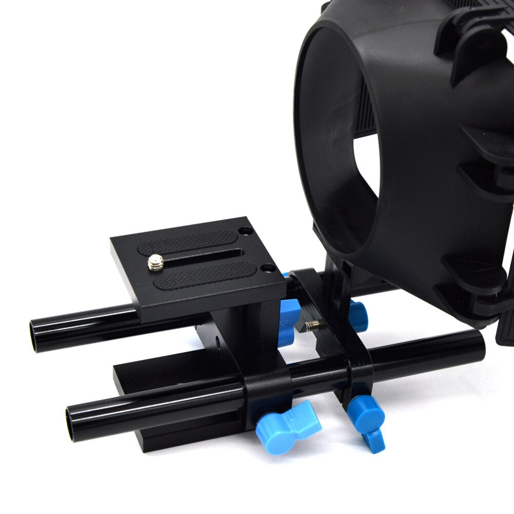 15mm Rail Rod Support System Baseplate Mount for Canon DSLR Follow Focus Rig 5D2 5D 5D3 7D 15mm Rod Rail Rig Support - ebowsos