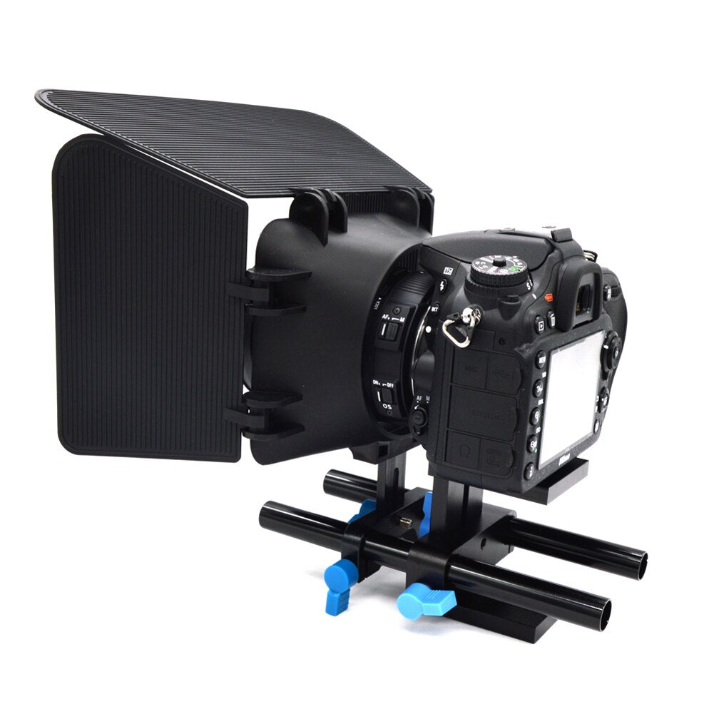 15mm Rail Rod Support System Baseplate Mount for Canon DSLR Follow Focus Rig 5D2 5D 5D3 7D 15mm Rod Rail Rig Support - ebowsos