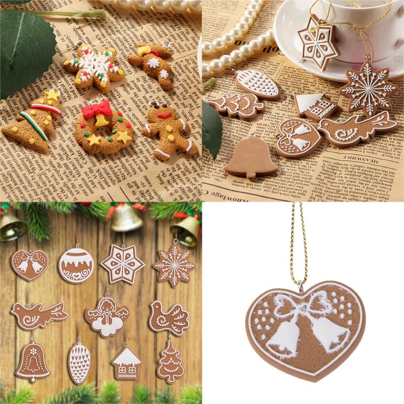 17Pcs Animal Snowflake Biscuits CHRISTMAS Hand Made Polymer Clay - ebowsos