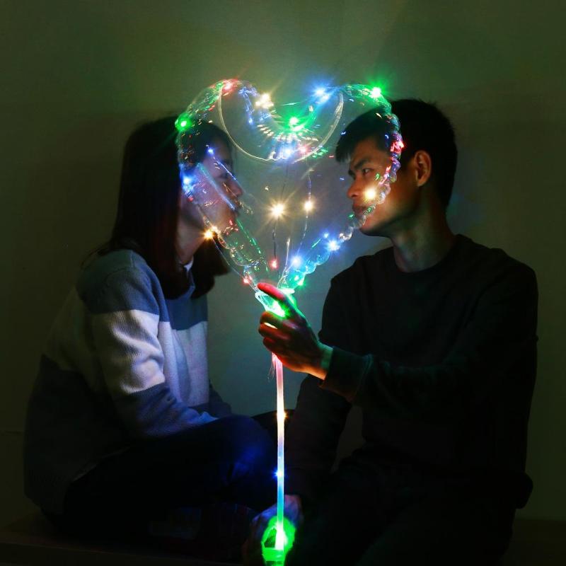 18 Inch Luminous Led Bubble Balloon 3m LED Air Balloon String Lights Decor D4 - ebowsos