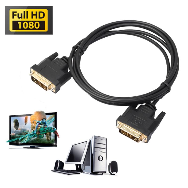 1M 1.8M 3M 5M Digital Monitor DVI D to DVI-D Gold Male 24+1 Pin Dual Link TV Cable  For TFT Monitor FW1S - ebowsos