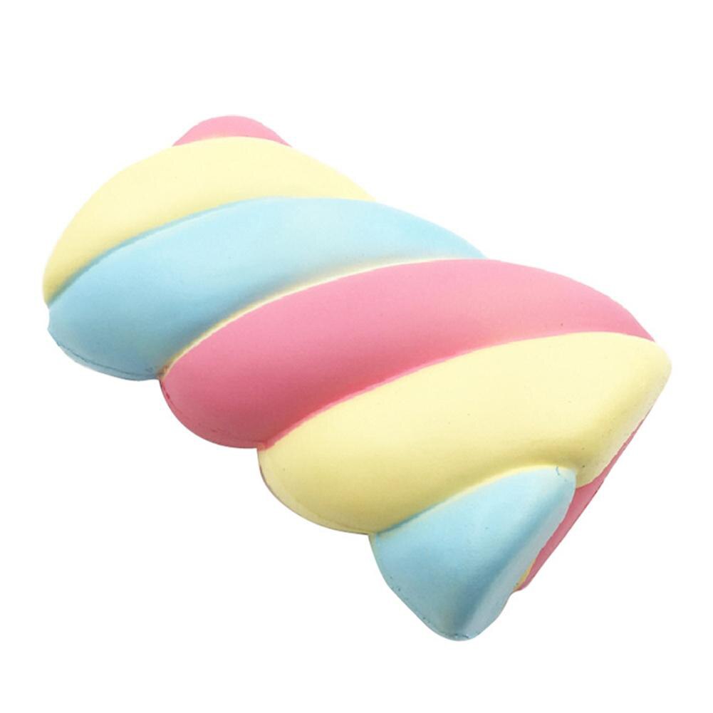 1PC 14.5cm Super Slow Rising Squeeze Squeeze Toy Rainbow Marshmallow Bread Shape Stress Reliever Kid Squeeze Toy Gift Decoration-ebowsos