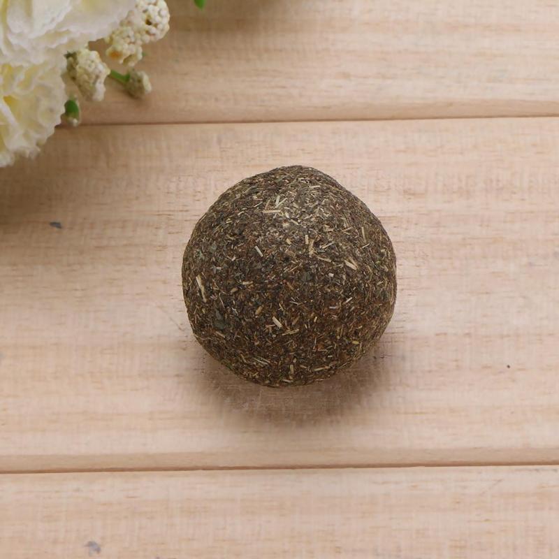 1PC Cat Toy Natural Catnip Ball Menthol Flavor Cat Treats 100% Edible Healthy Safe Edible Treating Ball Toys Pet Cat Products - ebowsos