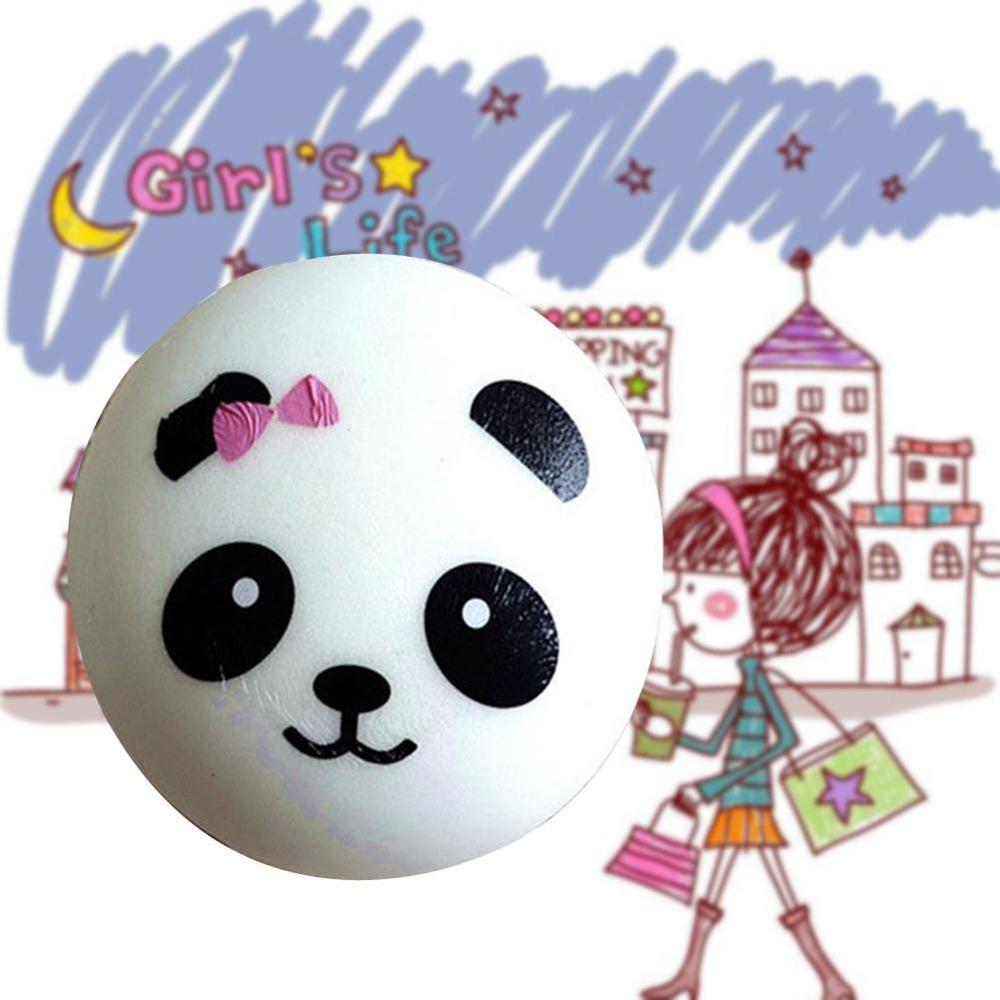 1PC Panda Steamed Bun Bread Squeeze Toy Charms Squishies Cell Phone Straps FaceKey Strap Decor Bag Parts Decor Accessories-ebowsos