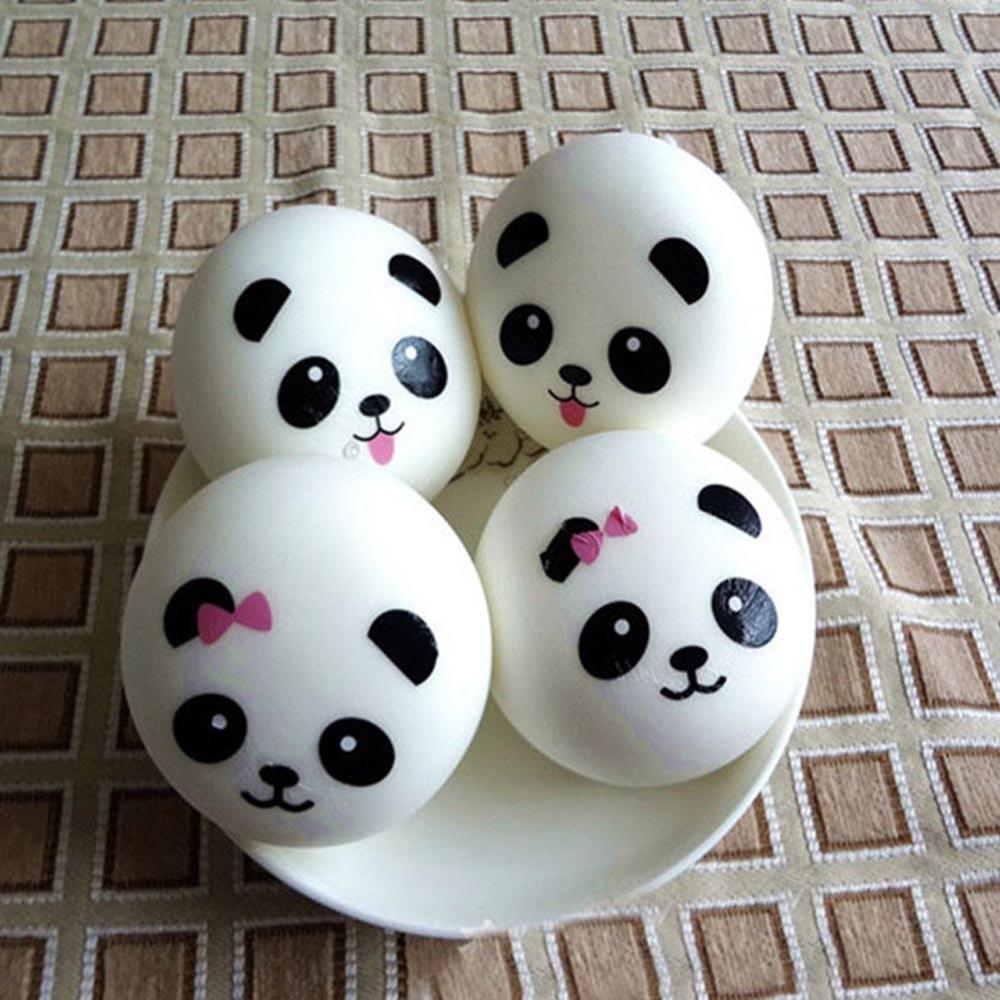 1PC Panda Steamed Bun Bread Squeeze Toy Charms Squishies Cell Phone Straps FaceKey Strap Decor Bag Parts Decor Accessories-ebowsos