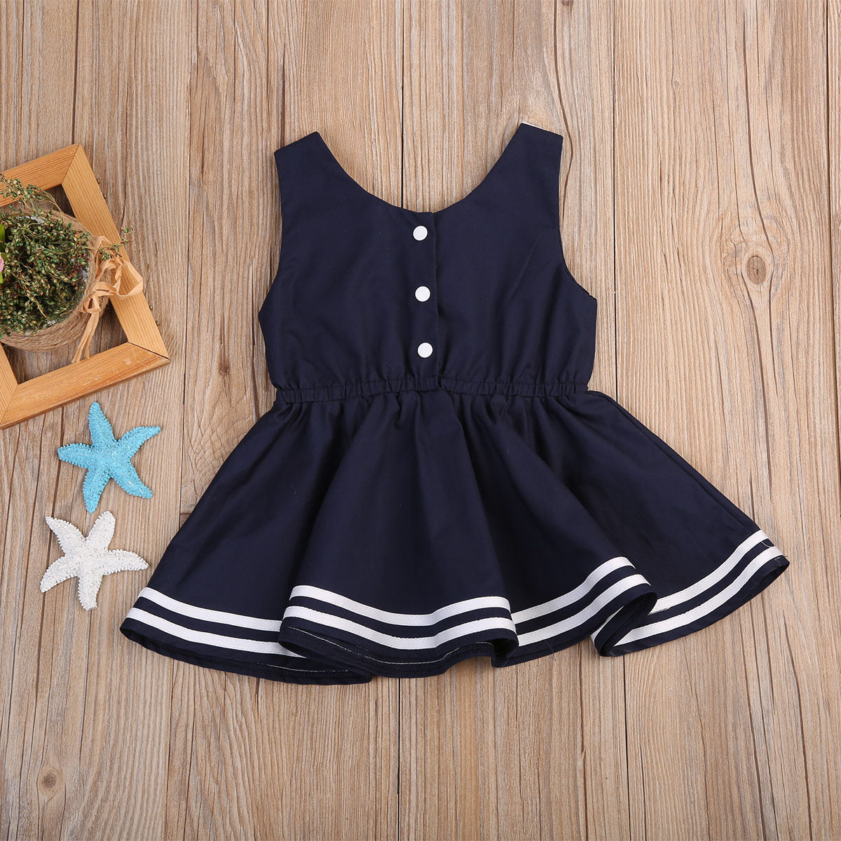 1PC Sleeveless Casual Baby Girls Dress Tie Summer Party Princess Wedding Dresses - ebowsos