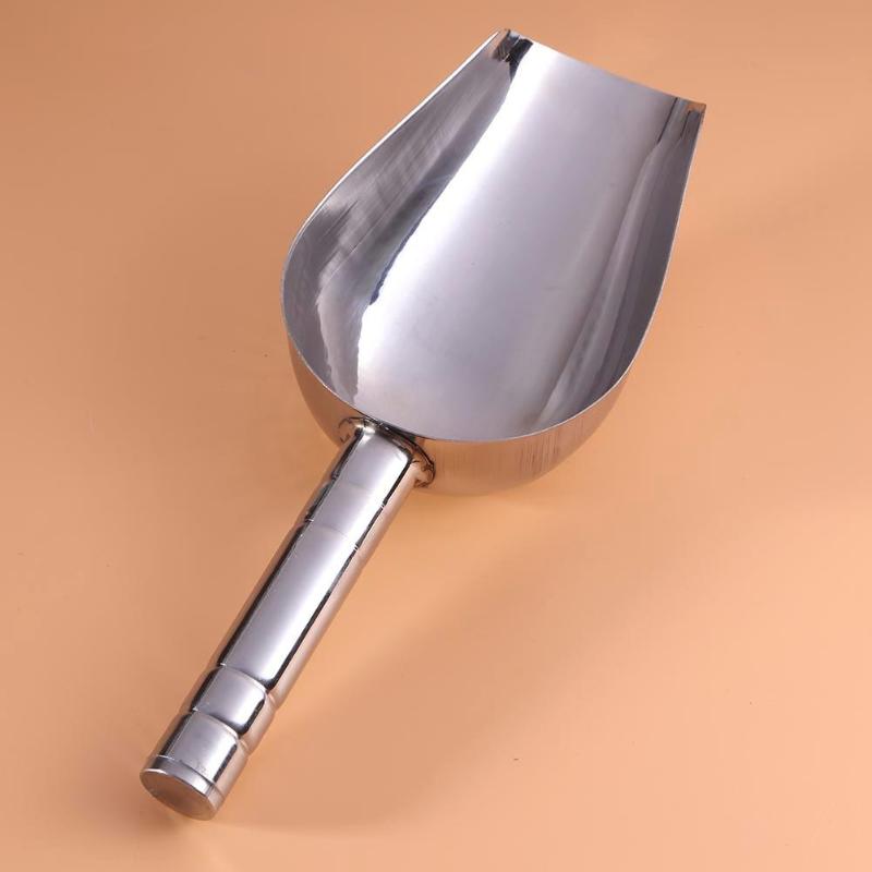 1PC Stainless Steel Pet Feed Food Supplies Dog Food Scoop Shovel Puppy Feeding Food Container Holder Pet Dog Feeding Accessories - ebowsos