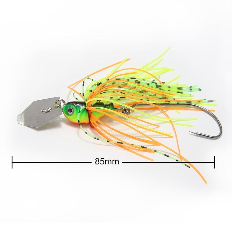 1PCS Fishing Lure Spinnerbaits Rotating Sequins Lead Head Fluff Artificial Fishing Lure Bait Fake bait Bionic,8.5cm 17g,9.5cm 7g-ebowsos