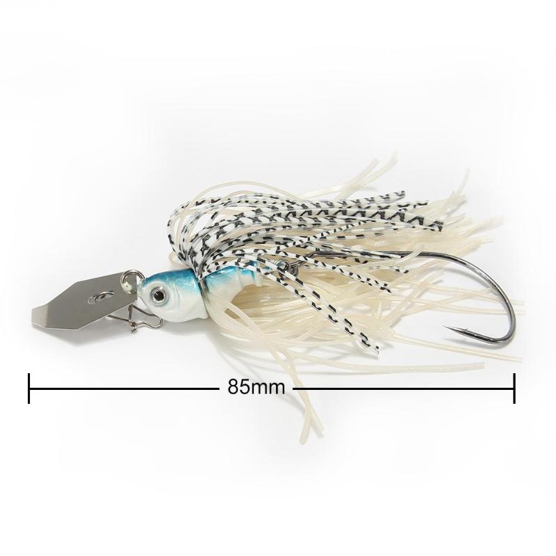 1PCS Fishing Lure Spinnerbaits Rotating Sequins Lead Head Fluff Artificial Fishing Lure Bait Fake bait Bionic,8.5cm 17g,9.5cm 7g-ebowsos