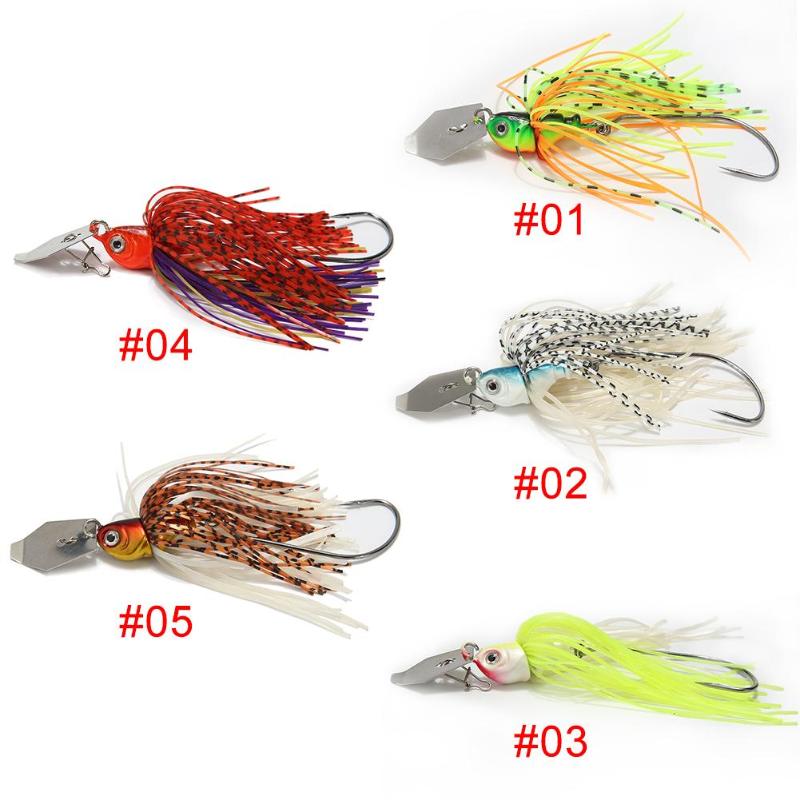 1PCS Fishing Lure Spinnerbaits Rotating Sequins Lead Head Fluff Artificial Fishing Lure Bait Fake bait Bionic,8.5cm 17g,9.5cm 7g-ebowsos