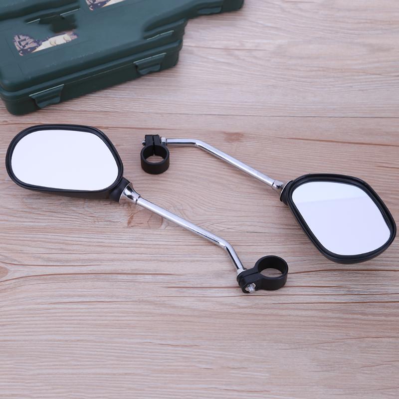 1Pair Bicycle Rearview Handlebar Mirror Cycling Rear View MTB Bike Wide Range Back Sight Reflector Angle Adjustable Glass Mirror-ebowsos