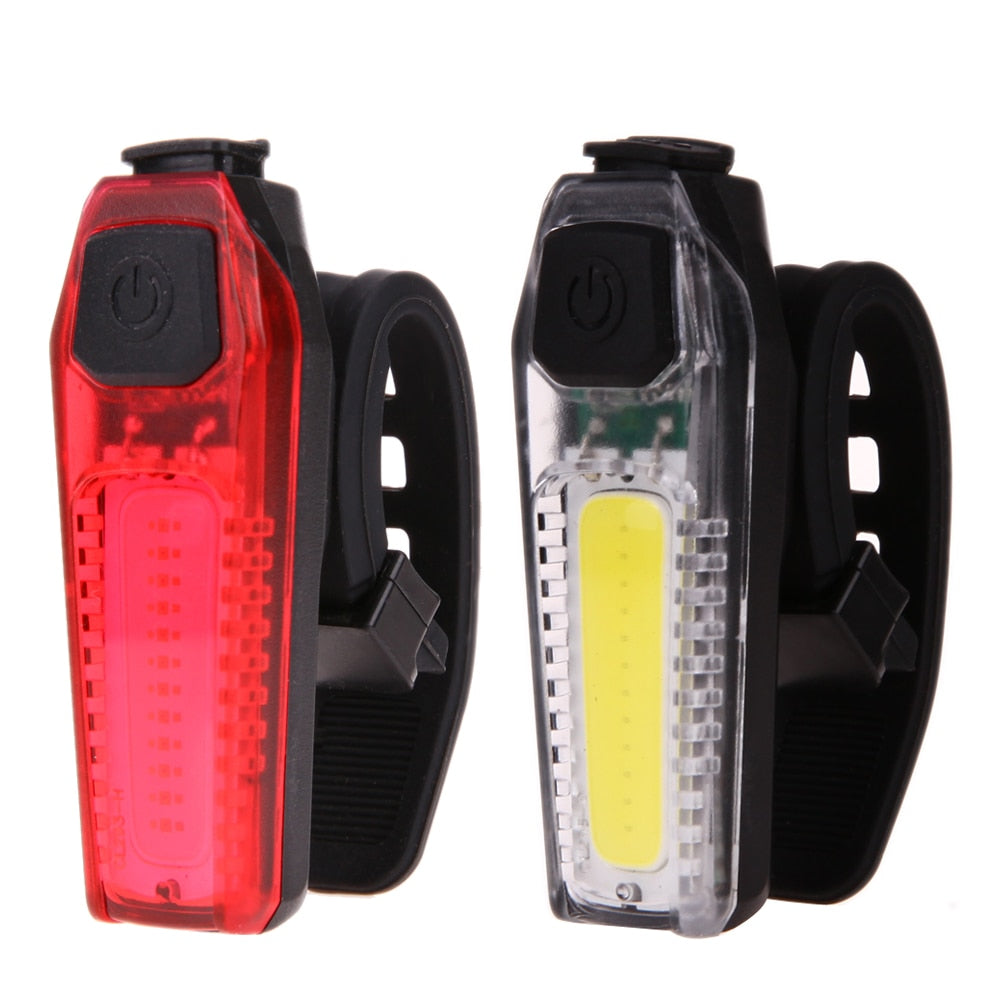 1Pc Bicycle Rear Light USB RechargeableBike Taillight Safety Warning Lights Cycling Lamp Bicycle Accessories-ebowsos