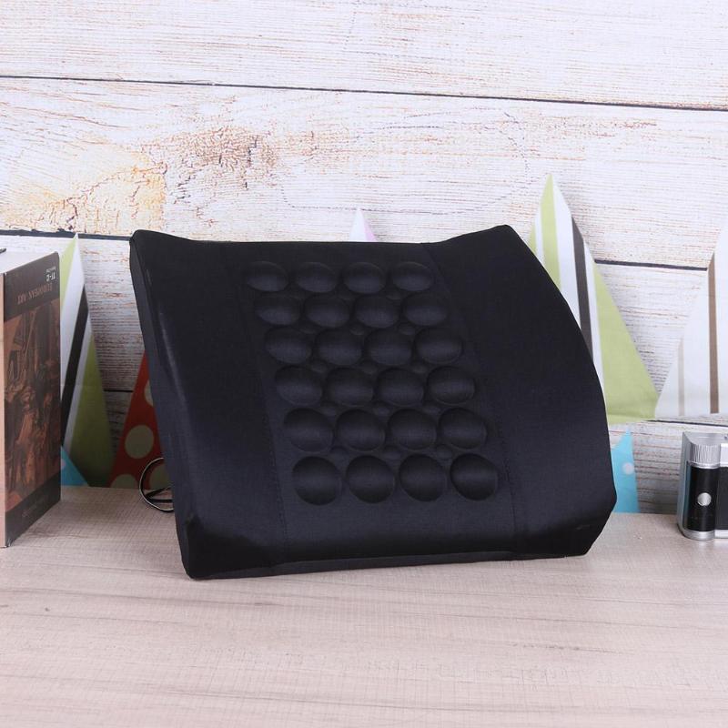 1Pc Car Lumbar Support Pillow 12V Electric Massage Lumbar Pillow Car Seat Back Relaxation Waist Support Cushion Pillow Promotion - ebowsos