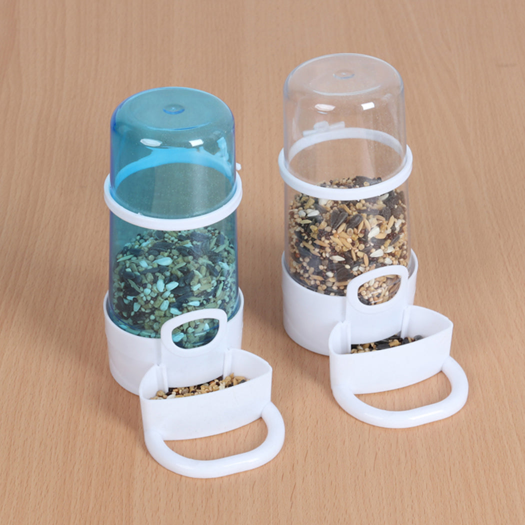 1Pc Hamster Automatic Feeder Automatic Clear Bird Feeder Pet Food Dispenser For Squirrel Hamster Pet Feeding Supplies-ebowsos