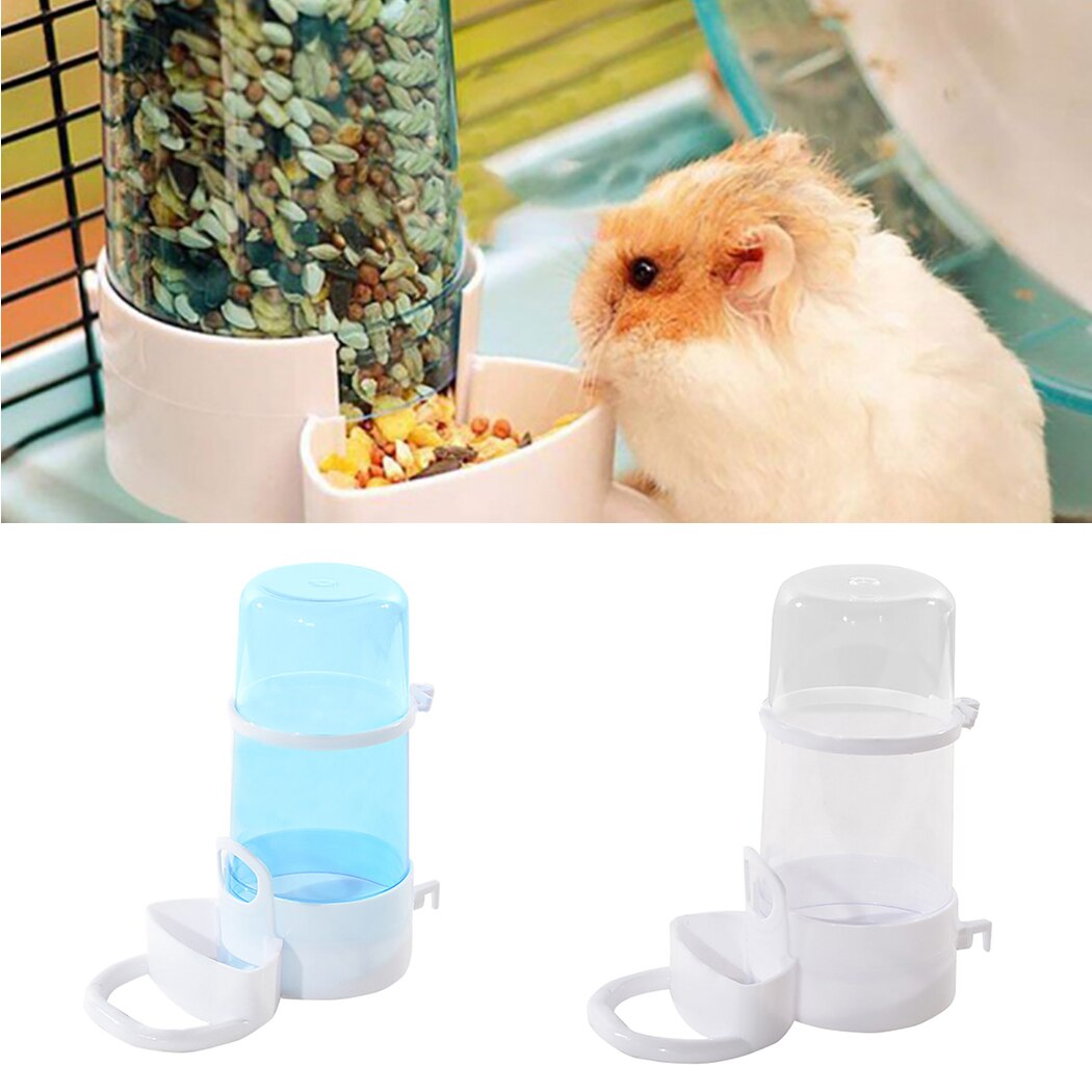 1Pc Hamster Automatic Feeder Automatic Clear Bird Feeder Pet Food Dispenser For Squirrel Hamster Pet Feeding Supplies-ebowsos